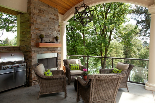 Contemporary Porch by Jenni Leasia Design