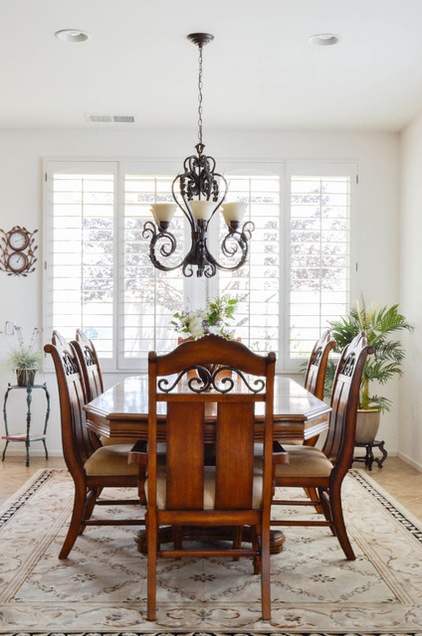 Mediterranean Dining Room by Planning Pretty