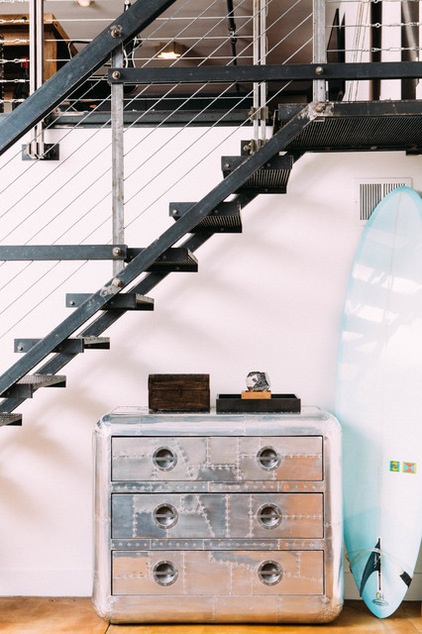 Industrial Staircase by Daphne Steinberg Interior Design