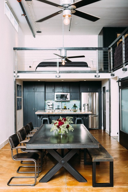 Industrial Dining Room by Daphne Steinberg Interior Design