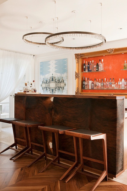 Transitional Home Bar by STUDIOMINT