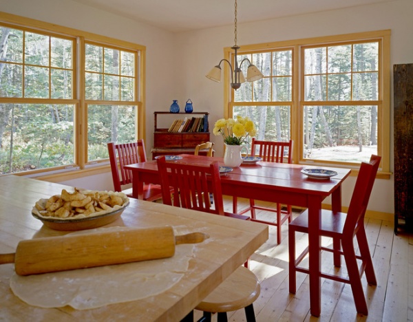 Rustic Dining Room by Whitten Architects