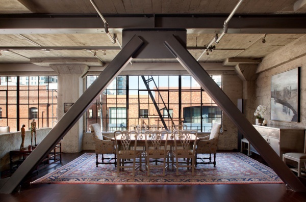 Industrial Dining Room by CCS ARCHITECTURE