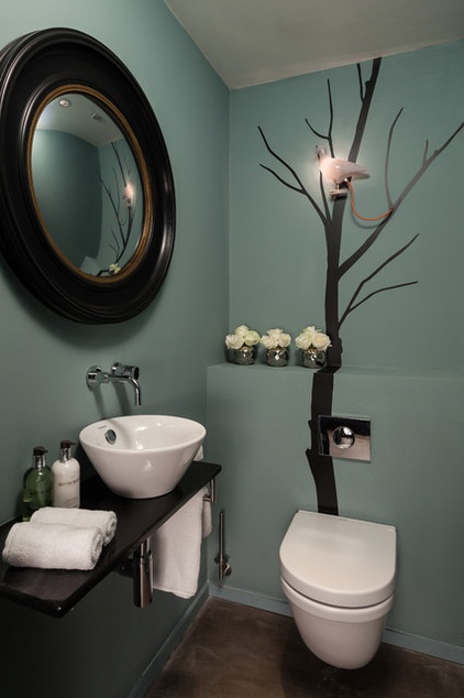 Contemporary Powder Room by Casey & Fox