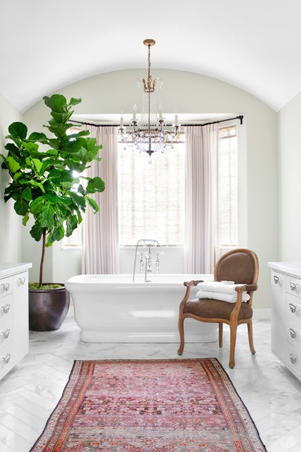 Transitional Bathroom by Burnham Design