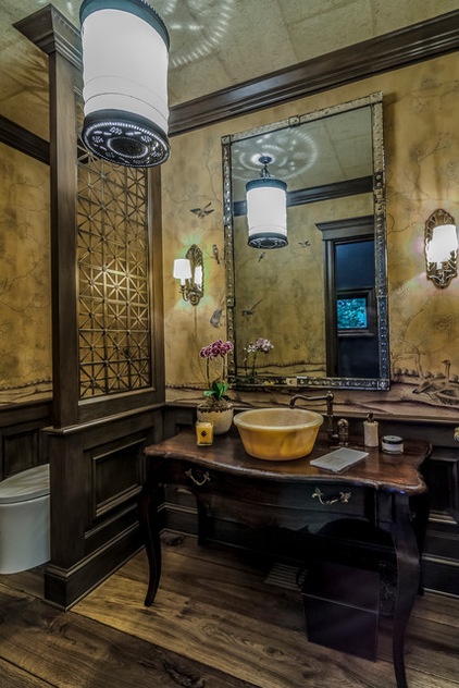 Eclectic Powder Room by Artisan Inc.