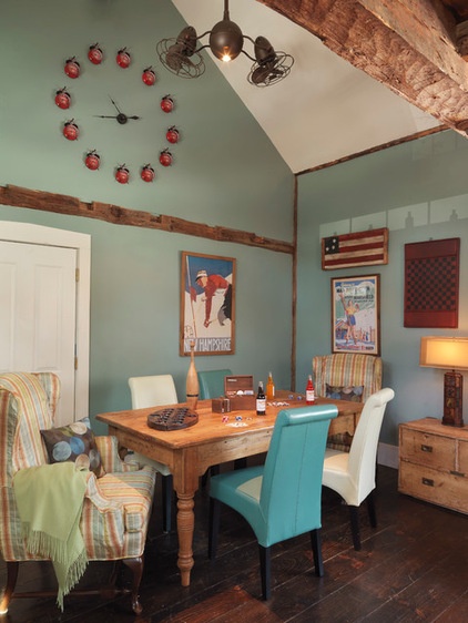 Farmhouse Dining Room by Mandeville Canyon Design