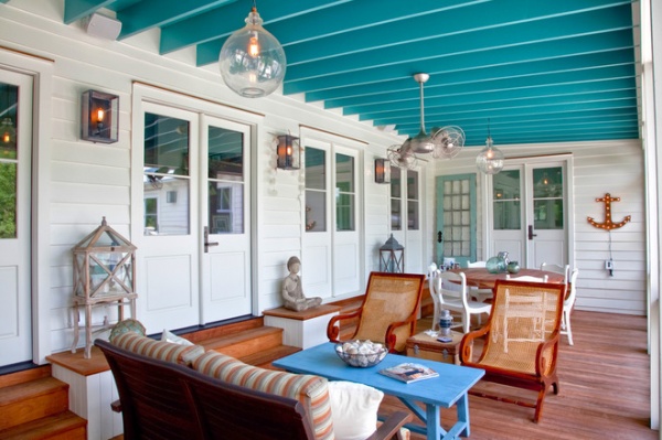 Beach Style Porch by Patrick Brickman