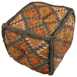 Eclectic Ottomans And Cubes by Indeed Decor