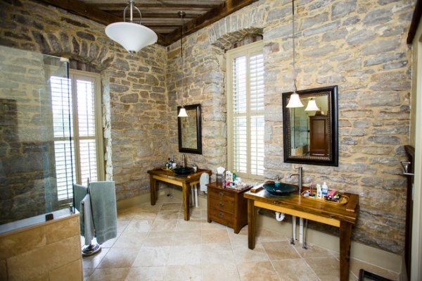 Rustic Bathroom by Wilmes & Associates Architects