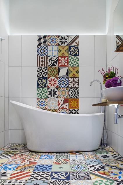 Eclectic Bathroom by Cassidy Hughes Interior Design & Styling