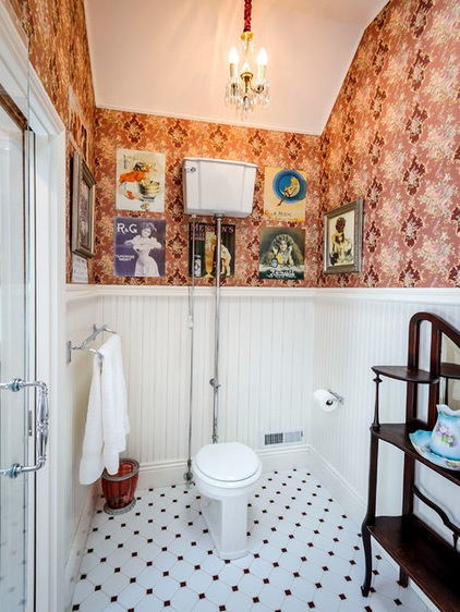 Traditional Bathroom by Dennis Mayer, Photographer