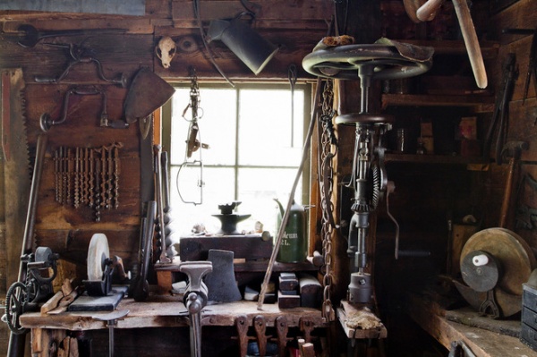 Farmhouse Garage And Shed by Rikki Snyder