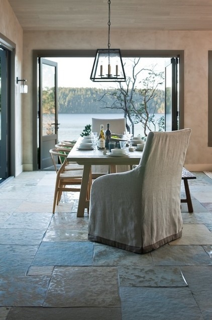 Transitional Dining Room by Peter Stoner Architects