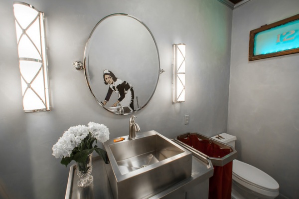 Contemporary Powder Room by Cindy Aplanalp-Yates & Chairma Design Group