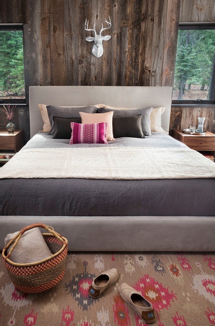 Rustic Bedroom by Chelsea Sachs Design