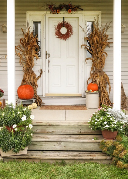 A Peek at 2 Prettily Dressed Fall Porches