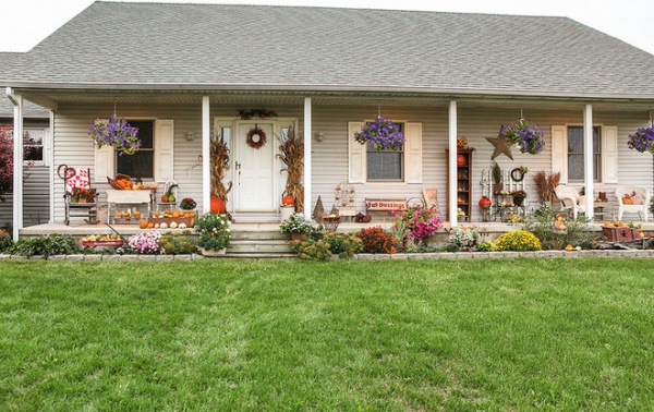 A Peek at 2 Prettily Dressed Fall Porches