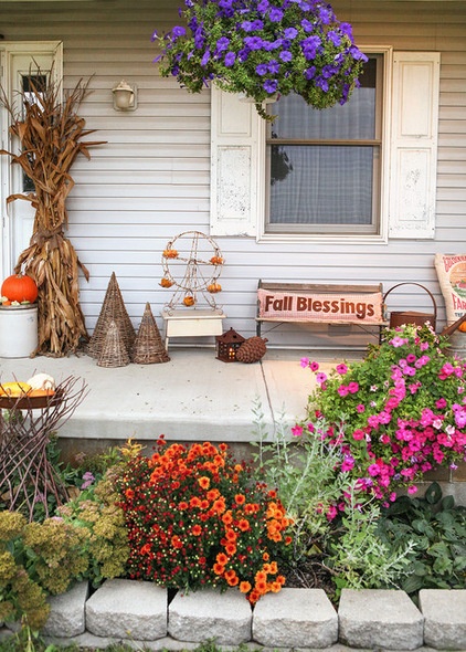 A Peek at 2 Prettily Dressed Fall Porches