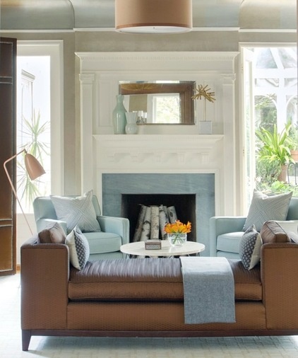 Transitional Living Room by lisa k. tharp - k. tharp design