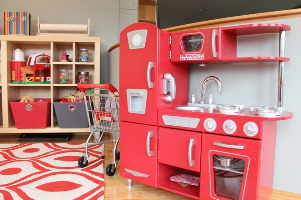 Red Alert in a Sunny Playroom Designed for Self-Guided Activities