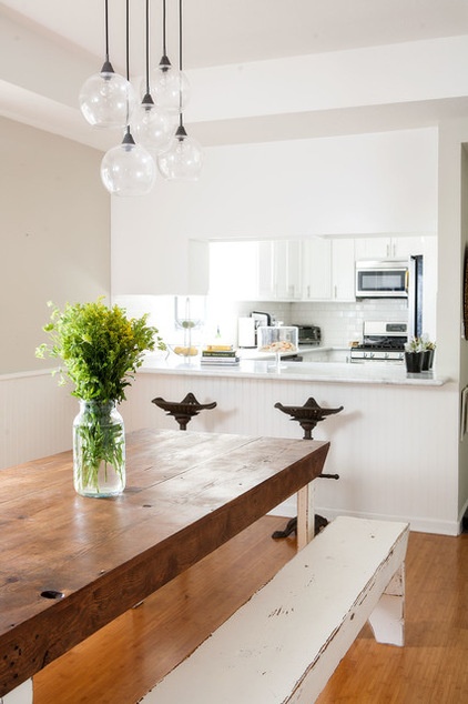 Transitional Dining Room by Caitlin & Caitlin Design Co.