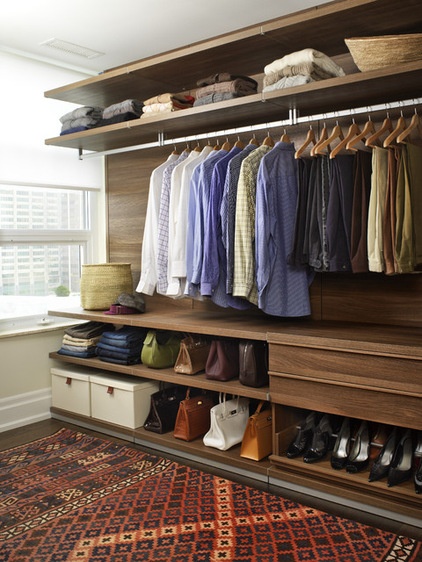 Contemporary Closet by Croma Design Inc