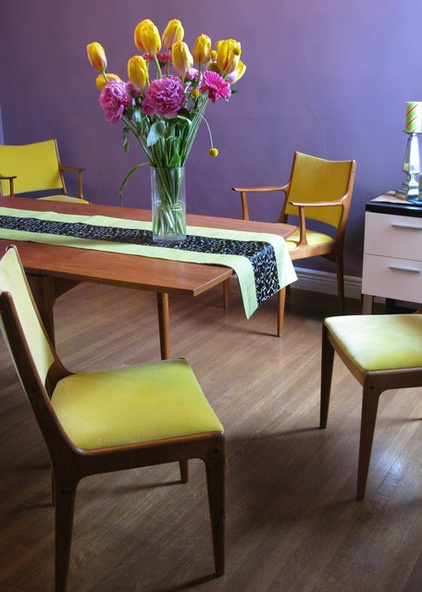 Midcentury Dining Room by Kimball Starr Interior Design