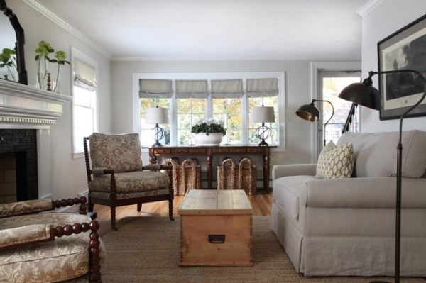 Transitional Living Room by kelly mcguill home