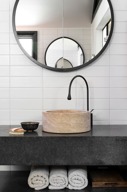 Contemporary Powder Room by D'Cruz Design Group Sydney Interior Designers