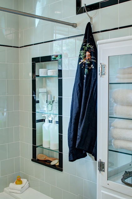 Craftsman Bathroom by Tracey Stephens Interior Design Inc