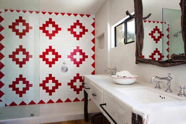 Rustic Bathroom by Suzan Fellman LLC