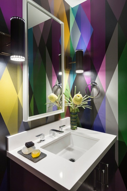 Contemporary Powder Room by Ann Lowengart Interiors