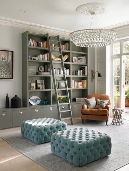 Transitional Living Room by STEPHEN FLETCHER ARCHITECTS