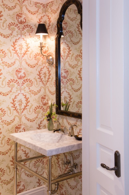 Traditional Powder Room by Charmean Neithart Interiors, LLC.