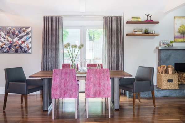 Contemporary Dining Room by Justine Sterling Design