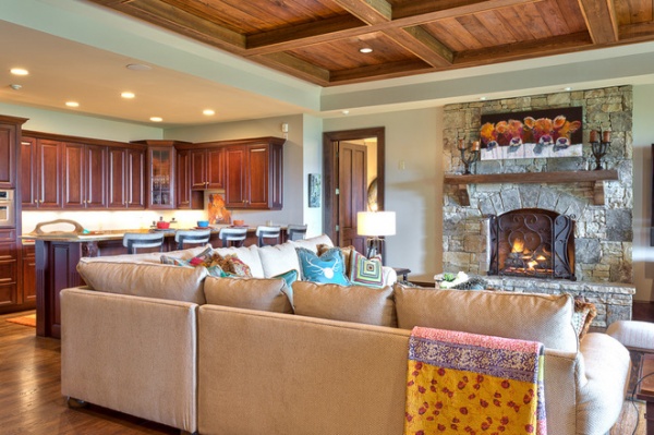 Rustic Family Room by Dianne Davant and Associates