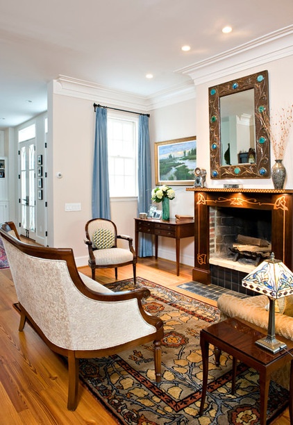 Traditional Family Room by Margo Downing Interiors