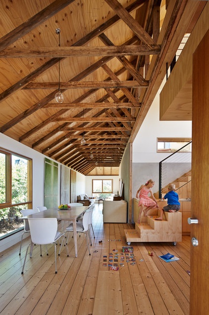 Rustic Dining Room by Andrew Simpson Architects