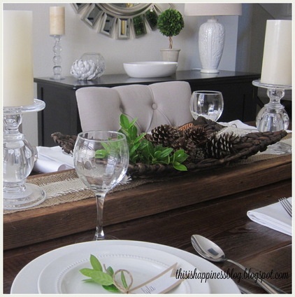 Traditional Dining Room Thanksgiving Tablescape