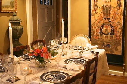 Traditional Dining Room Thanksgiving Tablescape