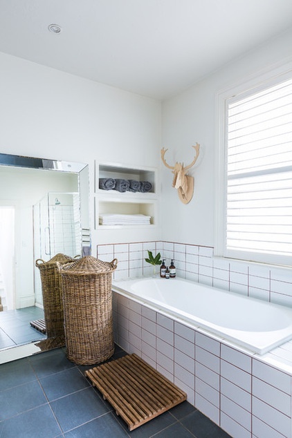 Eclectic Bathroom by Stamp Interiors