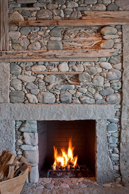 Rustic Family Room by Hutker Architects