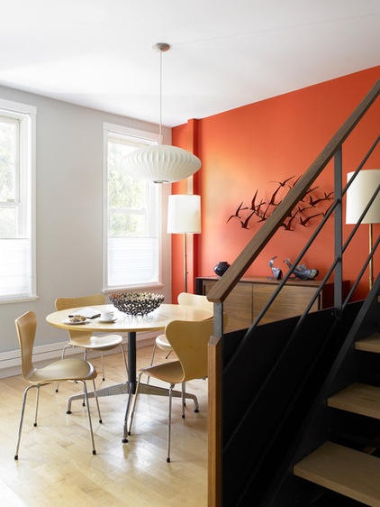 Midcentury Dining Room by CWB Architects