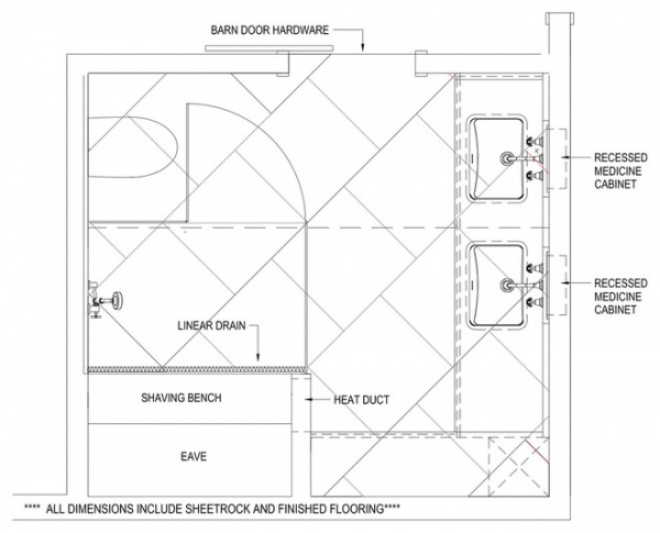 Floor Plan See the TK Tricks that Opened Up This Cramped Master Bathroom