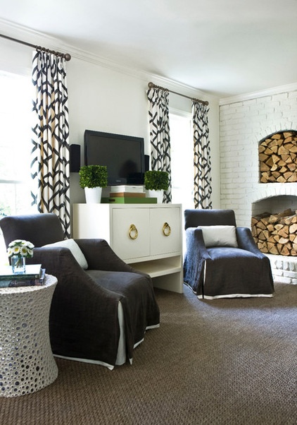 Contemporary Living Room by Erica George Dines Photography