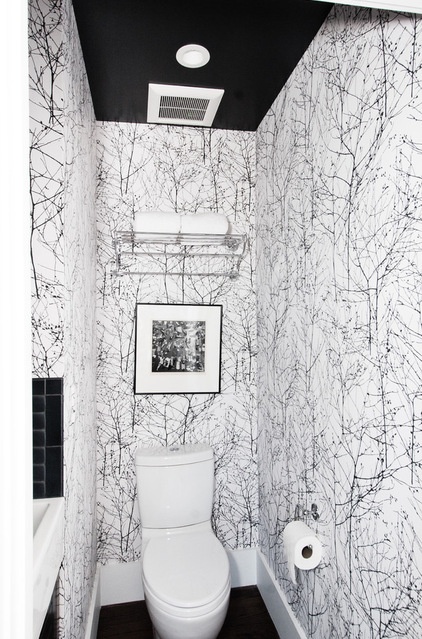 Midcentury Powder Room by Regan Baker Design