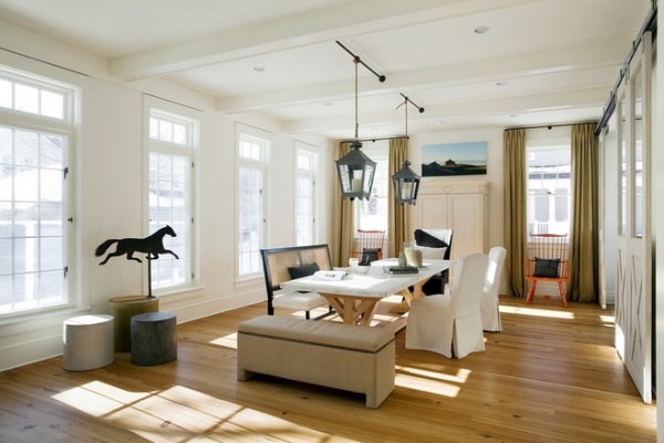 Beach Style Dining Room by ZeroEnergy Design