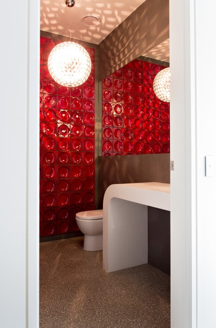 Contemporary Powder Room by Jasmine McClelland Design