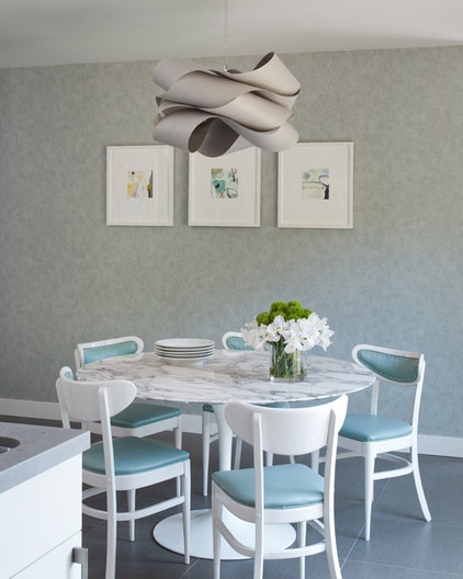 Transitional Dining Room by Shirley Parks Design